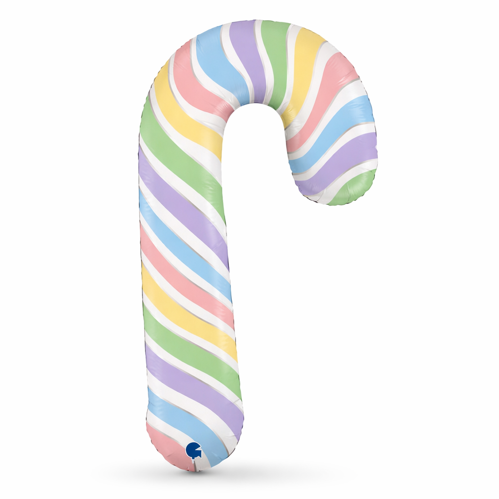 Betallic 35” Macaron Candy Cane Foil Balloon